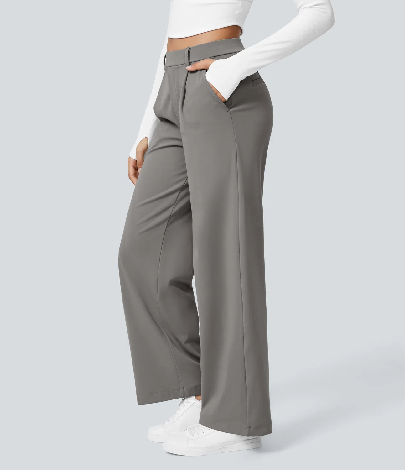 FlexFit | High-Waisted Pocket Work Pants