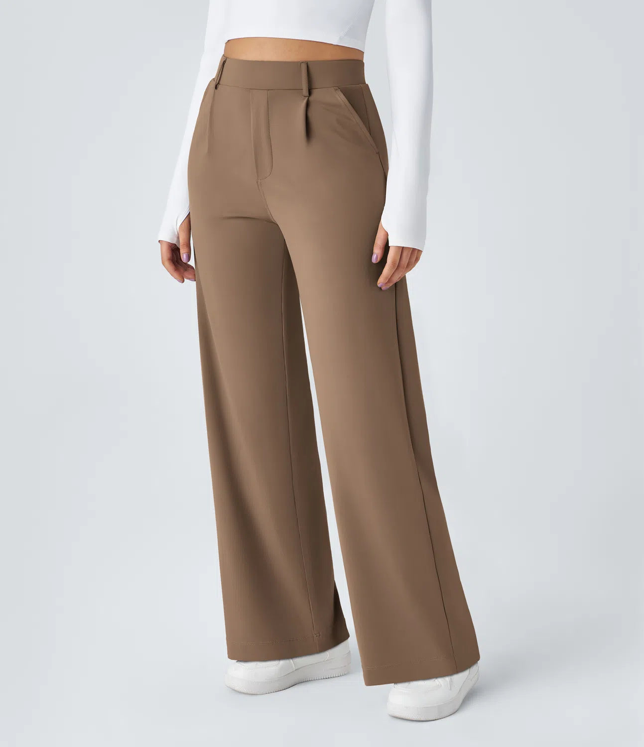 FlexFit | High-Waisted Pocket Work Pants