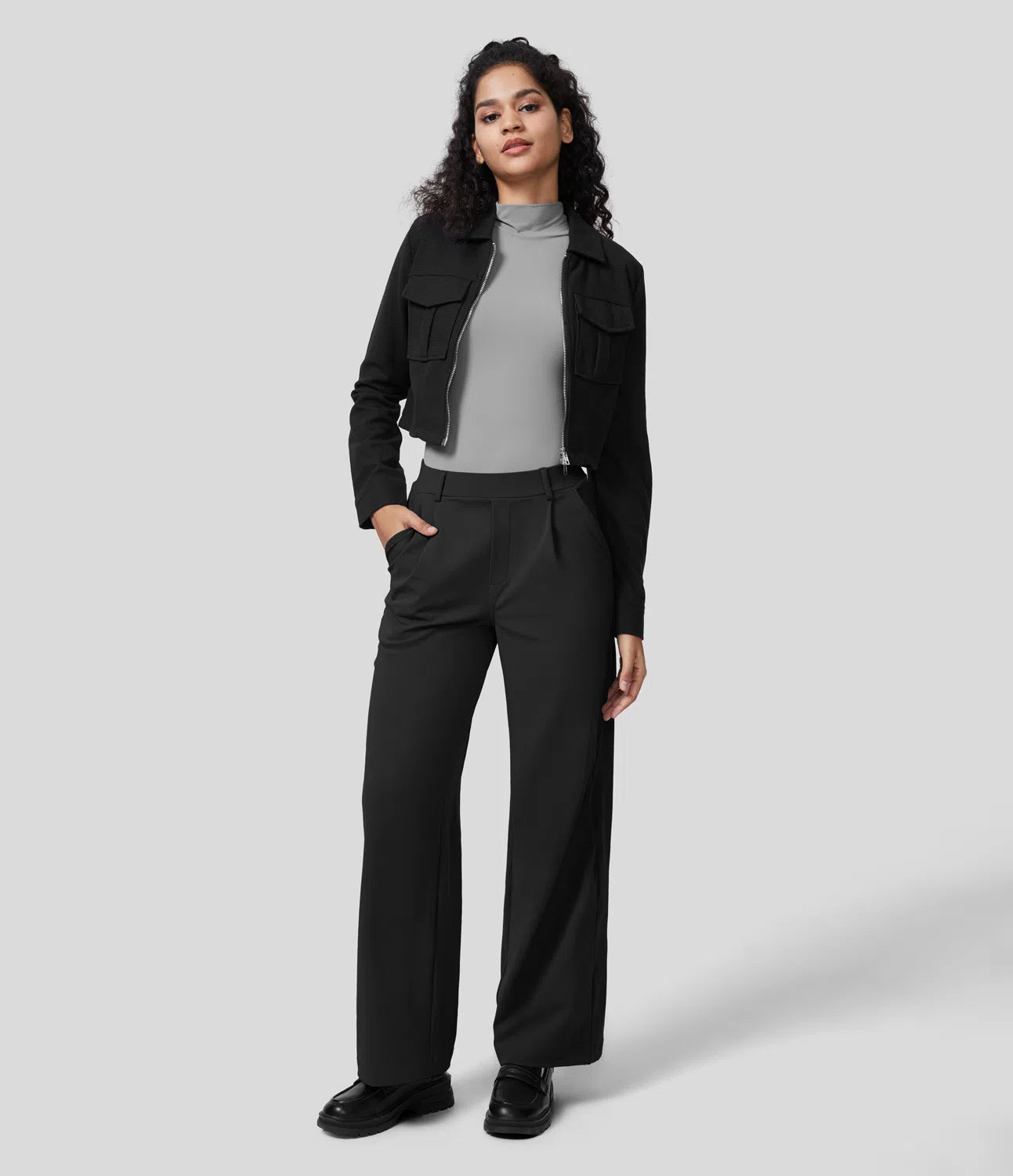 FlexFit | High-Waisted Pocket Work Pants