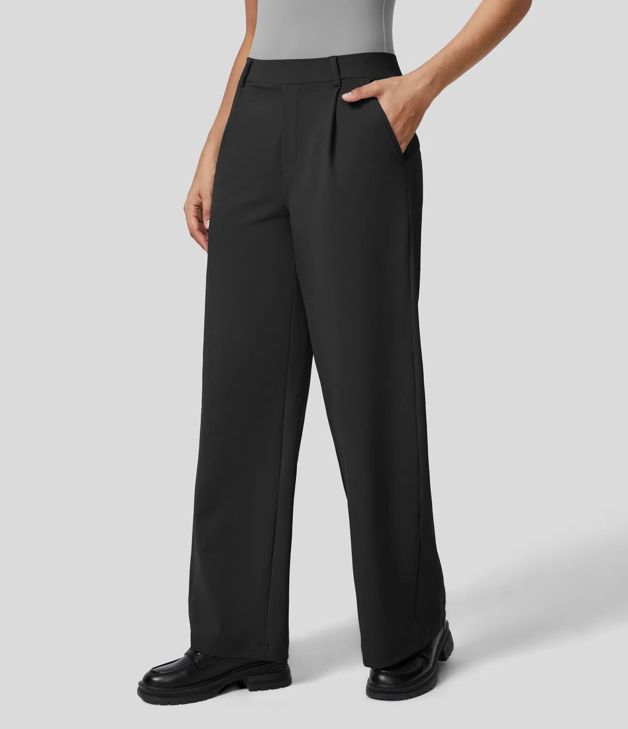 FlexFit | High-Waisted Pocket Work Pants