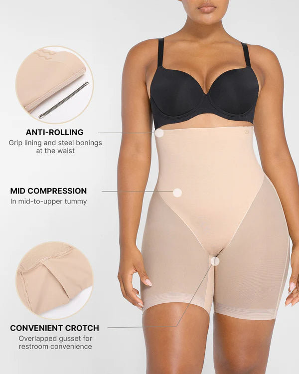 FitSmooth™ High-Waisted Mid Thigh Short